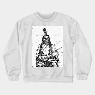 SITTING BULL ink portrait.1 Crewneck Sweatshirt